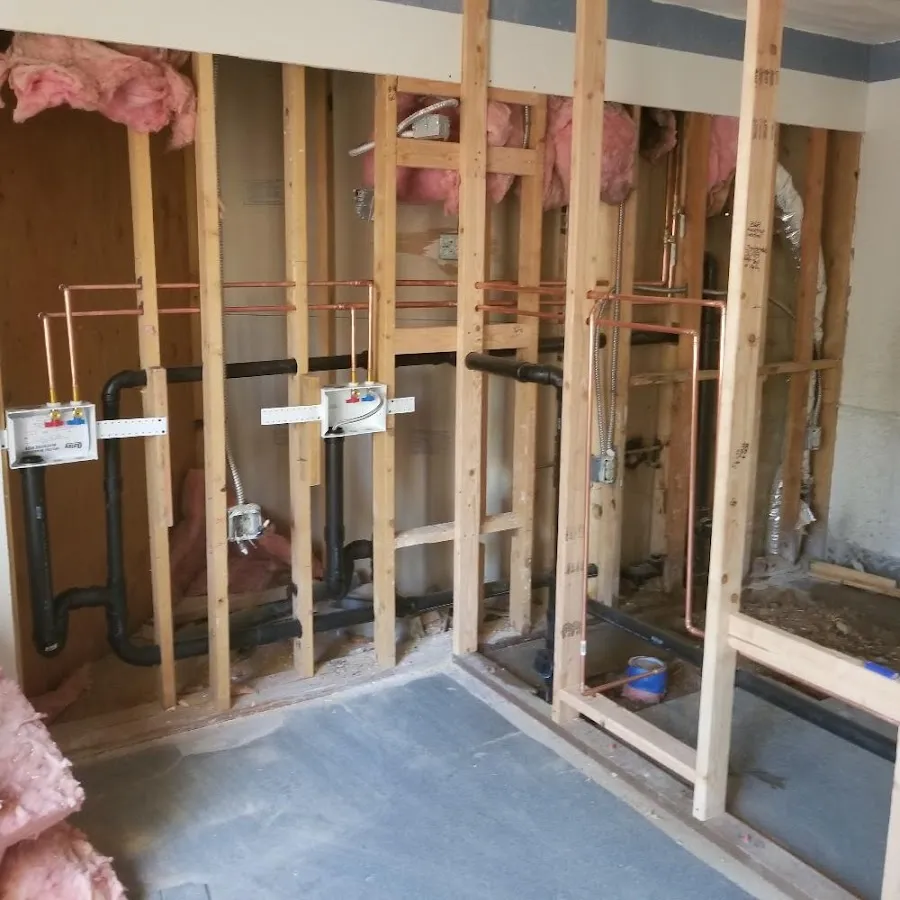 Copper pipe rough-in and plumbing installation in Bardstown